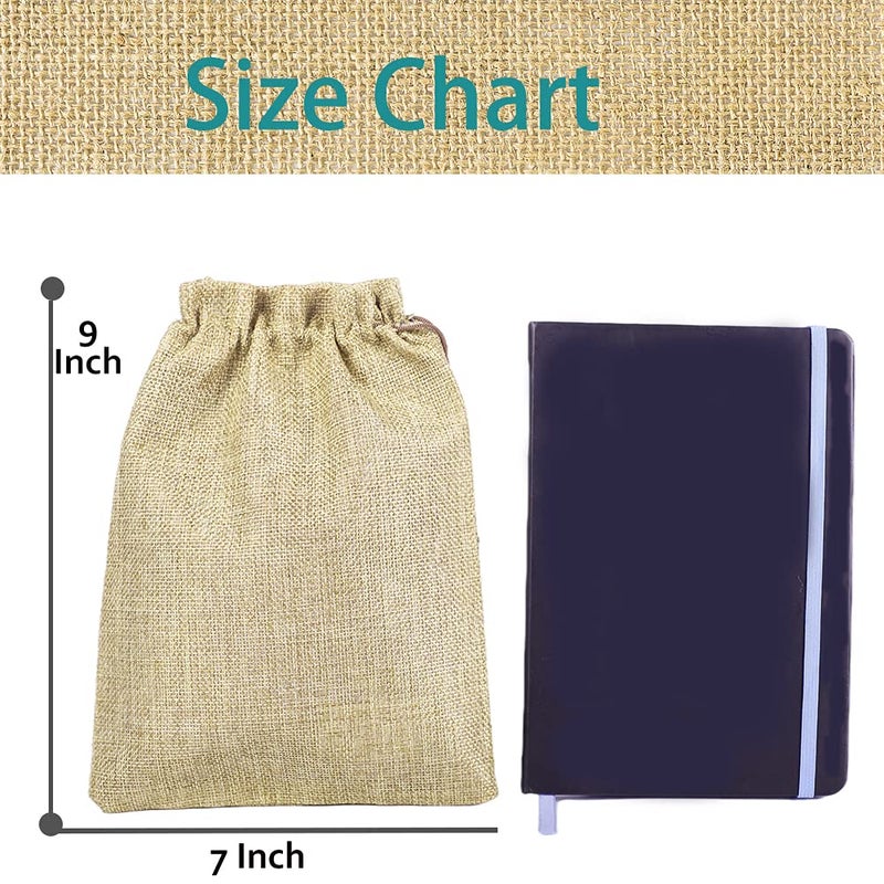 LYSXP 50PCS Burlap Bags with Drawstringï¼Œ7x9 Inch Cream color Drawstring Gift Bag Jewelry Pouches for Wedding Party Favors, DIY Craft - Image 2
